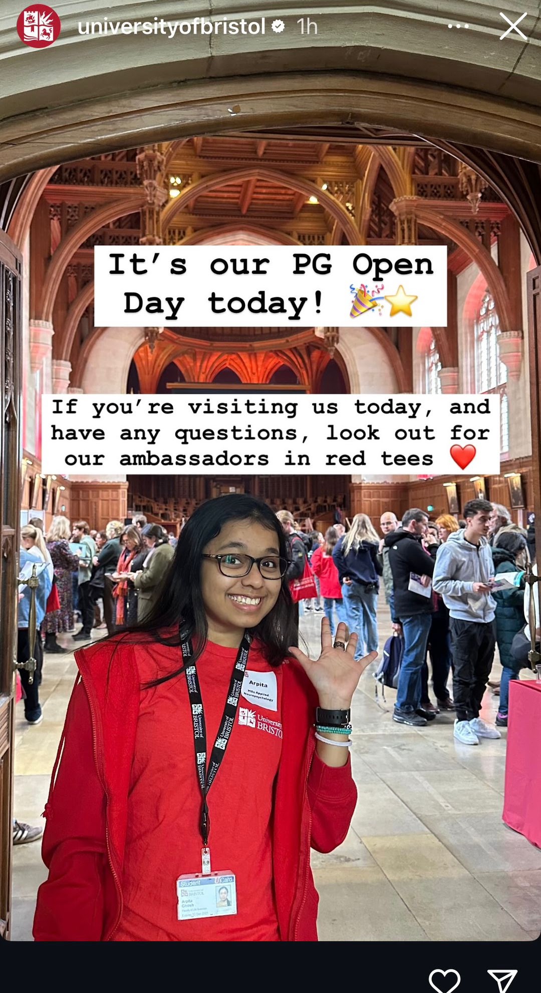 Postgraduate Student Ambassador at the University of Bristol